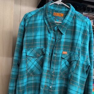 DIXXON Kingman Teal and Orange Flannelngman  3xl